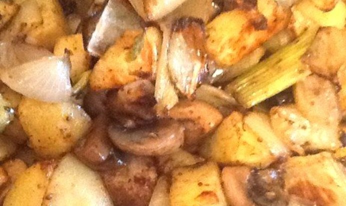 Теплый картофельный салат с фенхелем