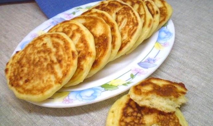 Оладьи с двумя видами сыра