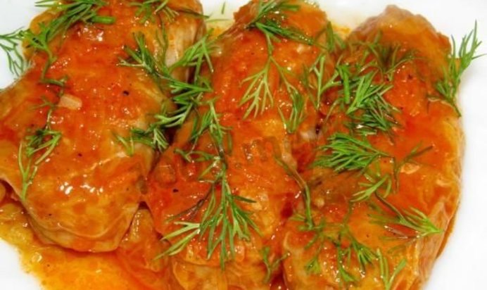 Голубцы с куриным фаршем