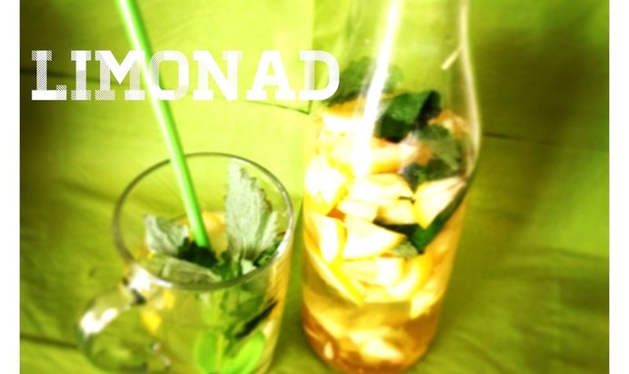 Лимонад на фруктозе с базиликом