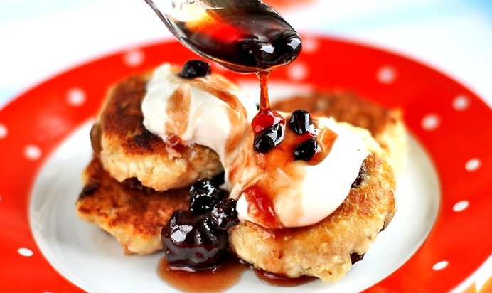 Сырники с изюмом (без муки)