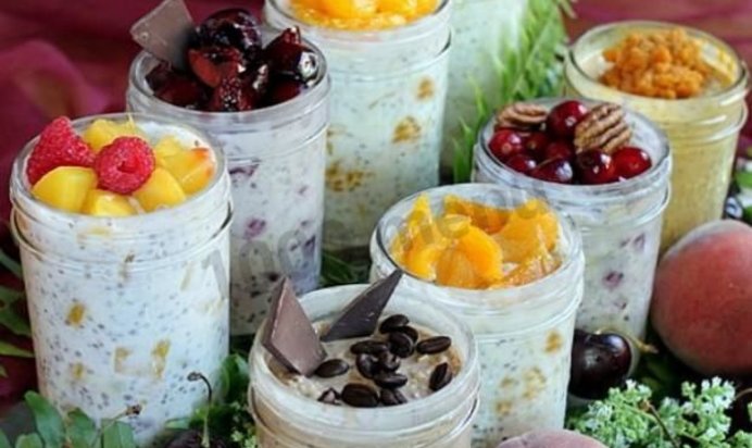 Ленивая овсянка в банке