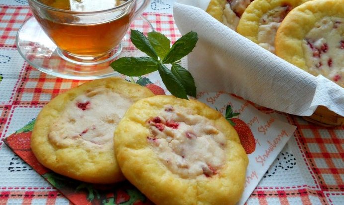 Сырники с творожным кремом в духовке