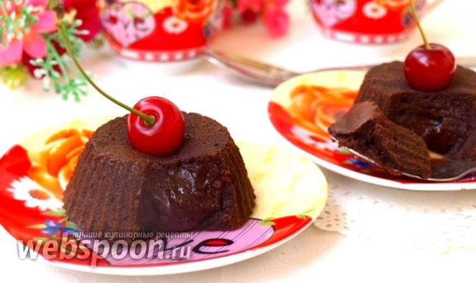 Горячее шоколадное пирожное