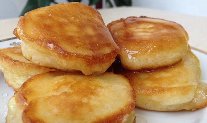 Оладьи на простокваше без дрожжей