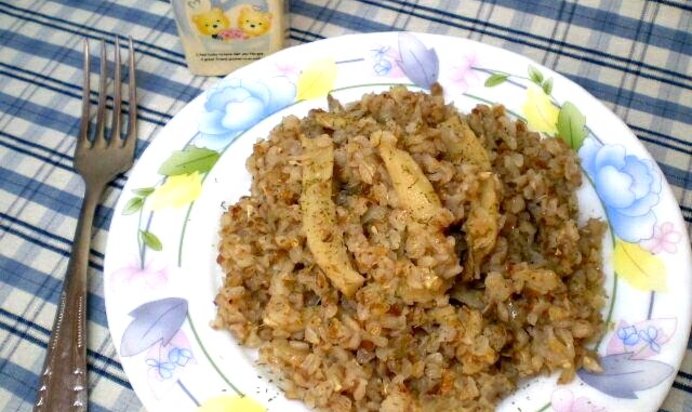 Каша гречневая сечка с вешенками