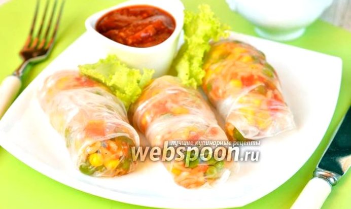 Спринг-роллы с овощами