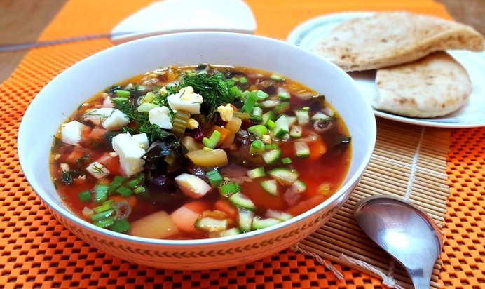 Зеленый борщ без щавеля