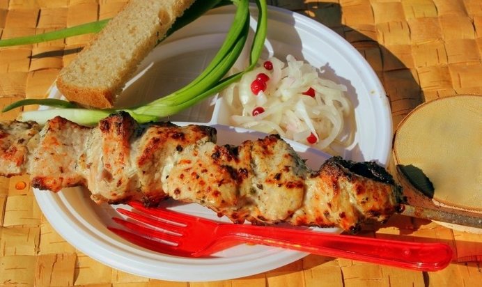 Диетический шашлык из индейки
