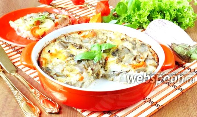 Запеканка из баклажанов с цветной капустой