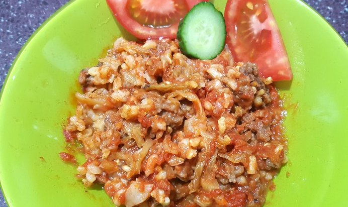 Ленивые голубцы в горшочке