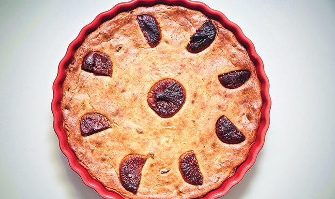 Творожная запеканка с инжиром