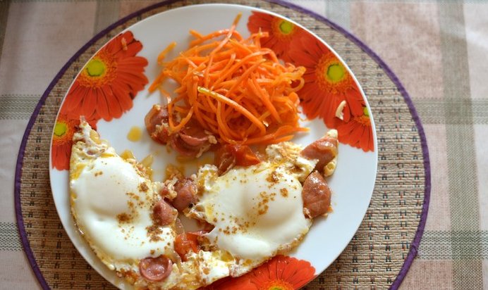 Яичница по–корейски