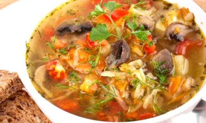 Щи с грибами по‑монастырски