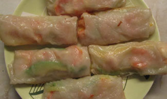 Cпринг-роллы с креветками