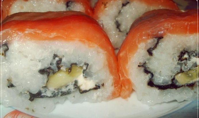 Суши роллы Филадельфия в домашних условиях