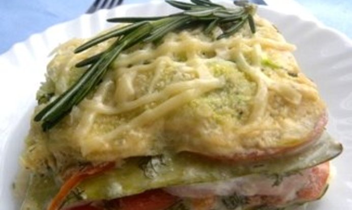 Лазанья из кабачков с фаршем