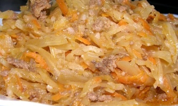 Ленивые голубцы ломтиками в духовке