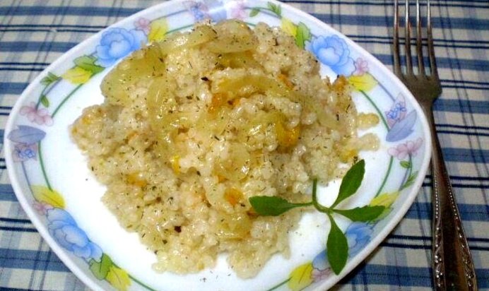 Рисовая сечка на говяжьем бульоне