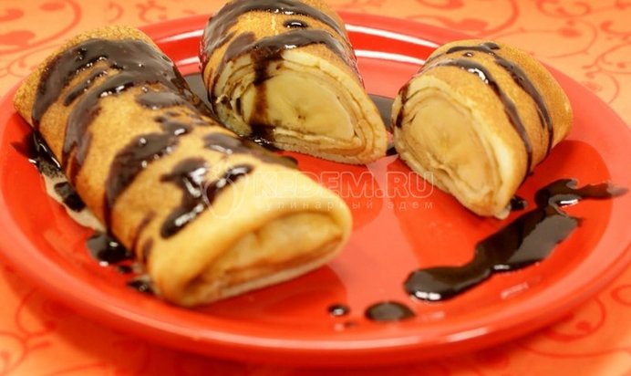 Блинчики с бананом