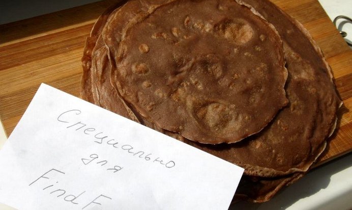 Ржаные блины с какао