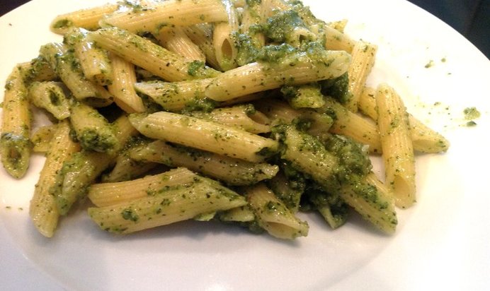 Пенне с тыквенно-базиликовым песто