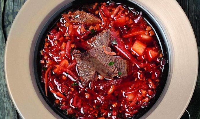 Классический борщ на говяжьей грудинке