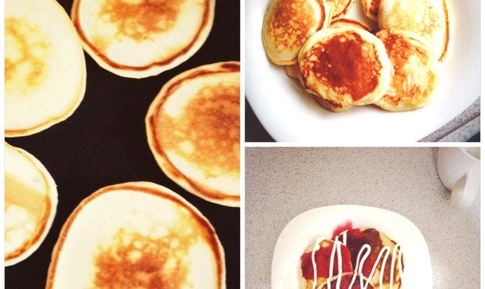 Оладьи с ягодным соусом