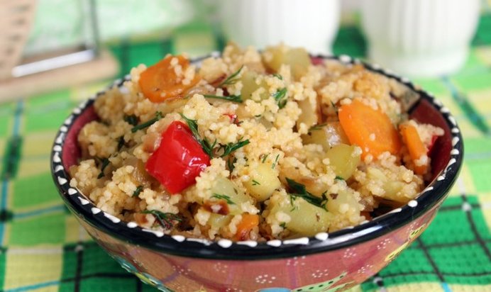 Летние овощи с кускусом
