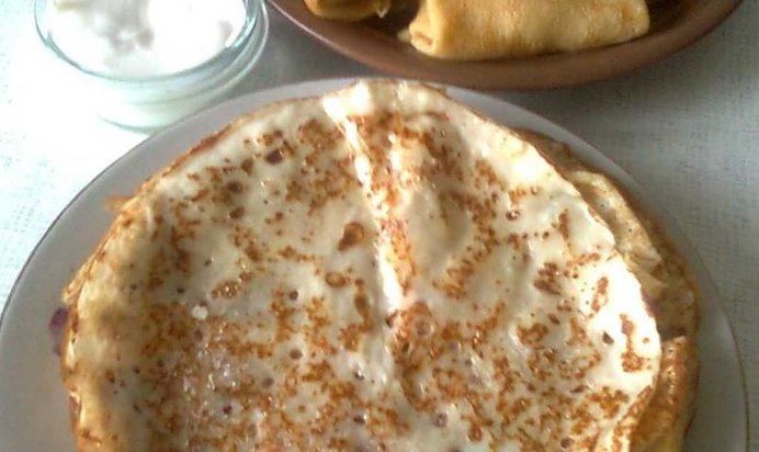 Блинчики на кефире