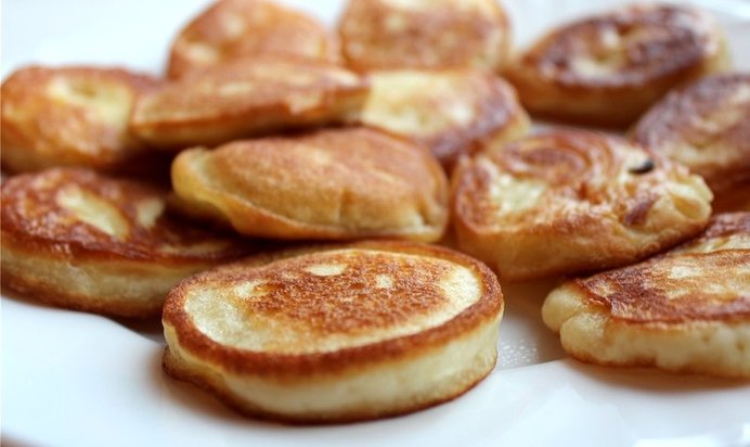 Оладьи на кефире и молоке