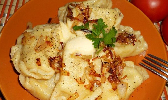 Вареники с картофелем на сыворотке и кукурузной муке