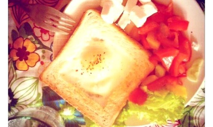 Яичница в хлебе