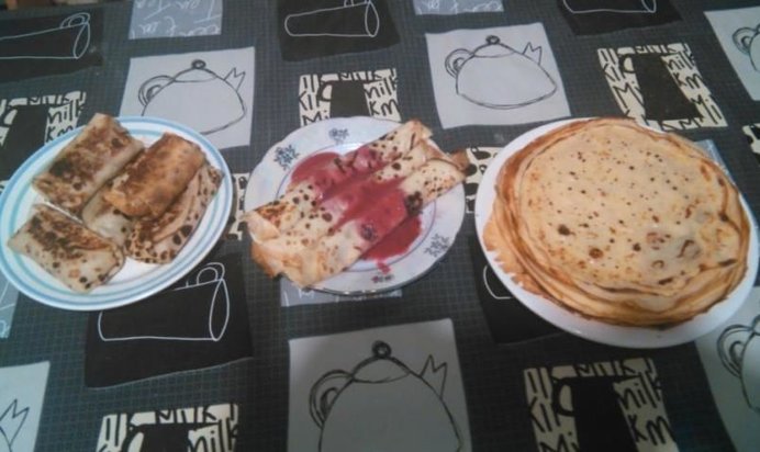 Заварные блины на кефире