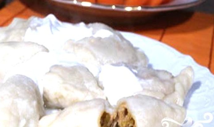 Вареники с курицей и капустой