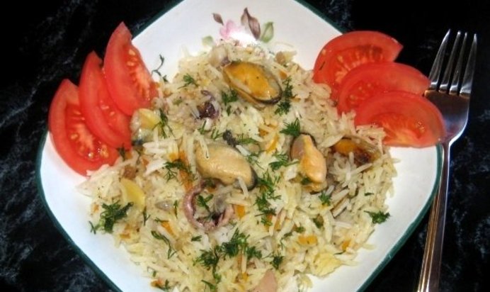 Плов с морепродуктами