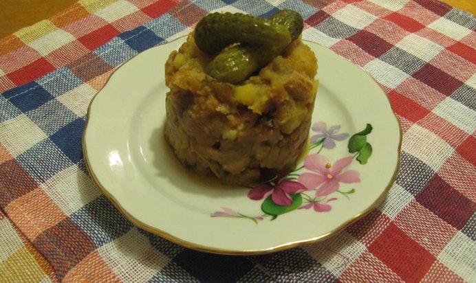 Тушеные овощи со свининой