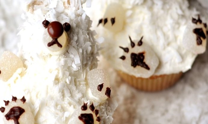 Маффины Полярный мишка на Новый год