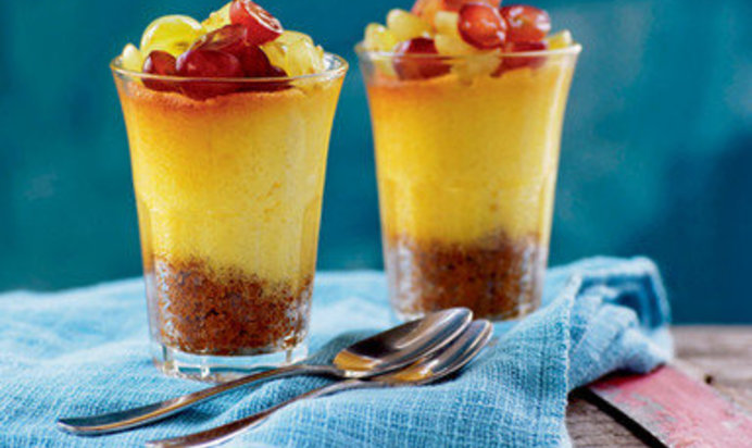 Чизкейк со свежим виноградом