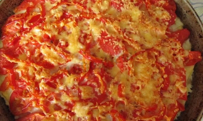 Запеканка овощная с фаршем, сыром