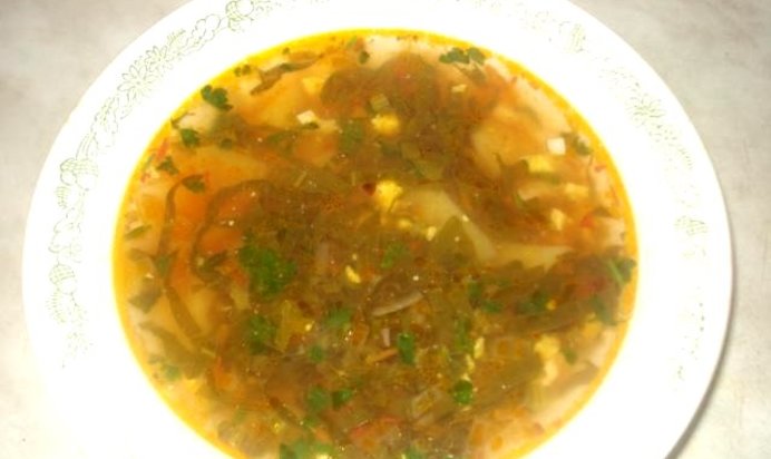 Зелёный борщ со щавелем