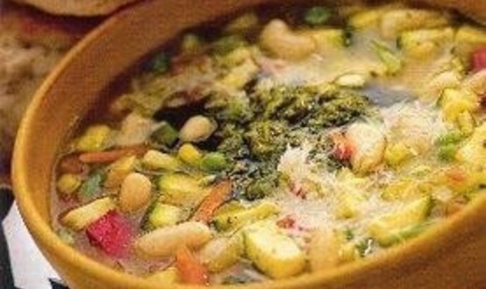 Горшочек с белой фасолью и песто