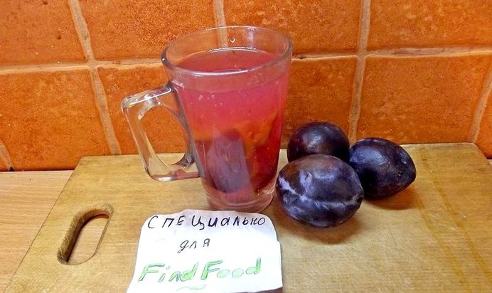 Густой грушево-сливовый компот