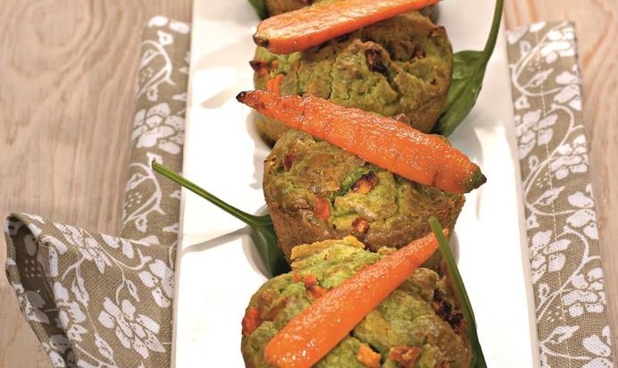 Морковные кексы с пармезаном