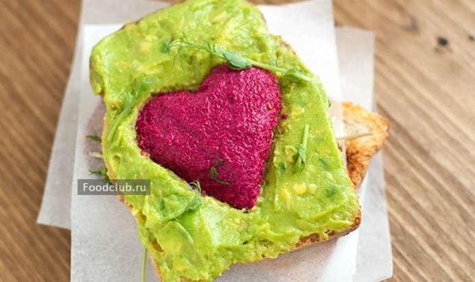 Тост-валентинка