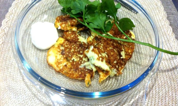 Оладьи кефирные кабачковые