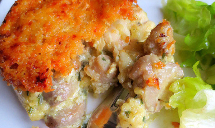 Куриная запеканка с хрустящей корочкой