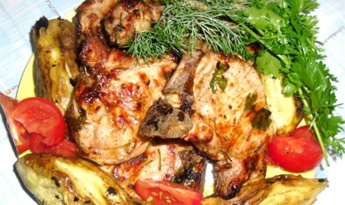 Шашлык из телятины на кости