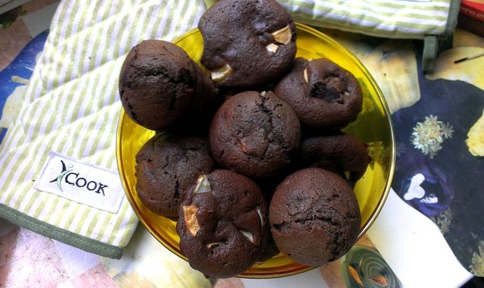 Яблочные кексы с льняной мукой