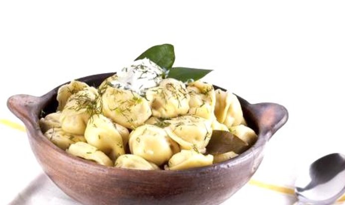 Пельмени с грибами и рисом